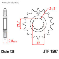   jtf1587-19, f1587-19, jt sprockets,  428, 19 