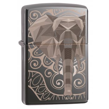  zippo elephant fancy fill design   black ice, /