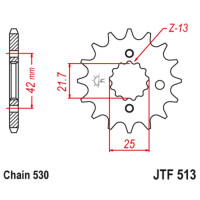   jt sprockets jtf513-13,  530, 13 