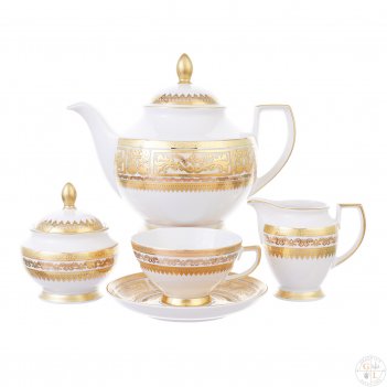   falkenporzellan diadem creme gold 6  17 