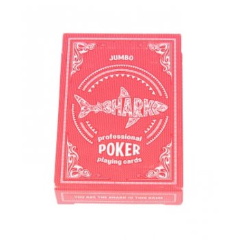   "shark" red (poker size, jumbo index)