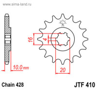   jtf410-14, f410-14, jt sprockets,  428, 14 