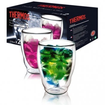     thermos double glass tumbler, 0.27l