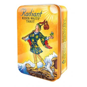  : radiant rider-waite tarot deck in a tin