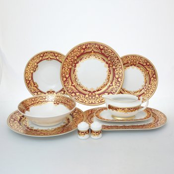    6  falkenporzellan natalia bordeaux gold 25 