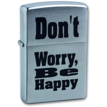  zippo don`t worry,   brushed chrome, /, 