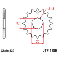   jt sprockets jtf1180-18,  530, 18 