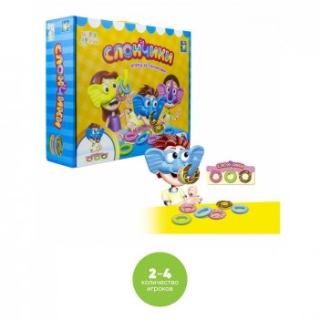 1toy ИГРОДРОМ игра Слончики в кор.32*25*9см