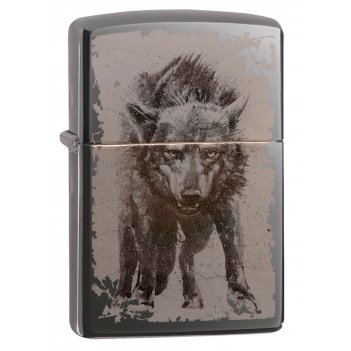  zippo wolf design   black ice, /, , 