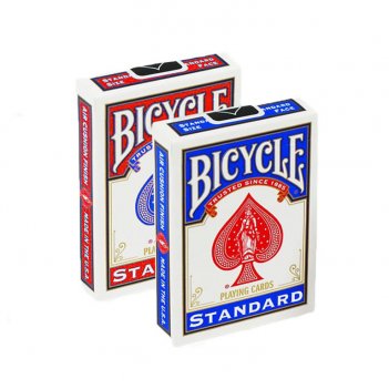  bicycle blank card both sides red/blue