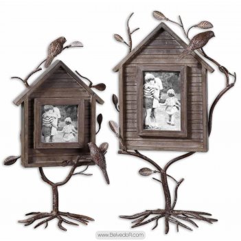 18528 bird house photo frames set/2 ( )