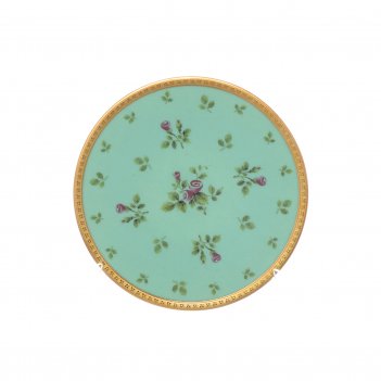   falkenporzellan maxim round - primavera seladon gold 16,5 
