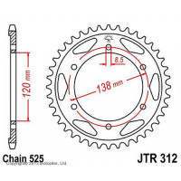   jt sprockets jtr312-40,  525, 40 