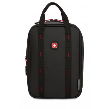 Термосумка для ланча swissgear, прорезиненный полиэстер 600d, черный/красн