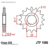   jtf1586-15, f1586-15, jt sprockets,  525, 15 