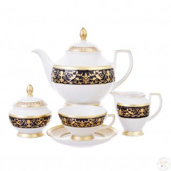  falkenporzellan harmony creme black 6  17 