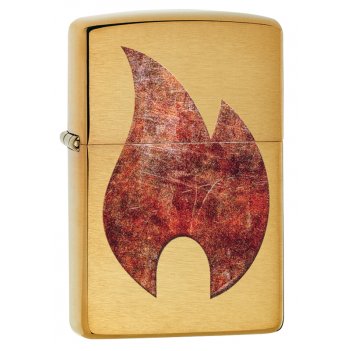  zippo rusty flame   brushed brass, /, 
