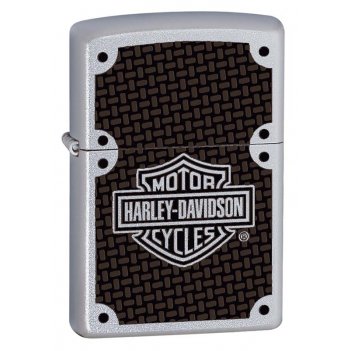  zippo harley-davidson,    satin chrome, 