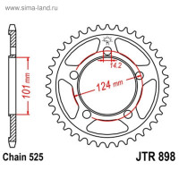   jt sprockets jtr898-41,  525, 41 