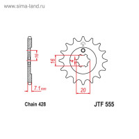   jt sprockets jtf555-14,  428, 14 