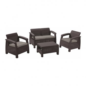    keter corfu ii set brown