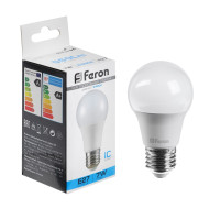   feron, (7w) 230v e27 6400k a60, lb-91