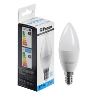   feron, (7w) 230v e14 6400k c37, lb-97