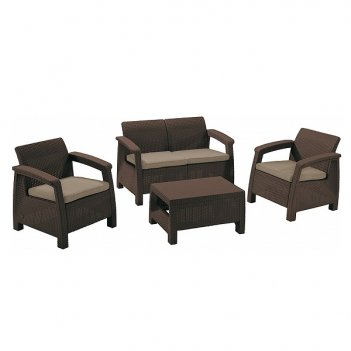    keter corfu ii set brown