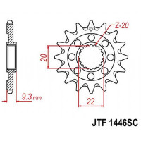   jt sprockets jtf1446-14sc,  520, 14 