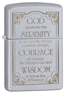  zippo serenity,    satin chrome, , 