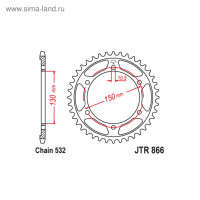   jt sprockets jtr866-38,  532, 38 