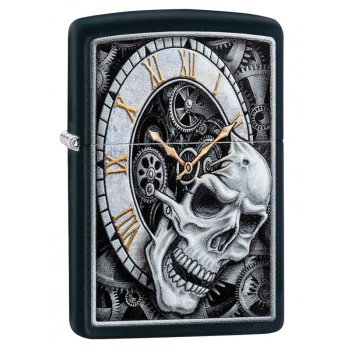  zippo skull clock   black matte, /, ,