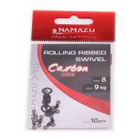  namazu pro rolling ribbed swivel, , carbon, est-9 ,  10 .