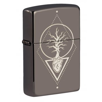  zippo heart of tree   black ice, /, 