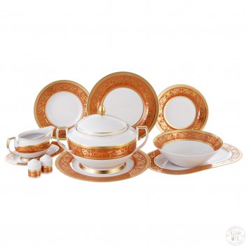   falkenporzellan constanza imperial salmon gold  6 