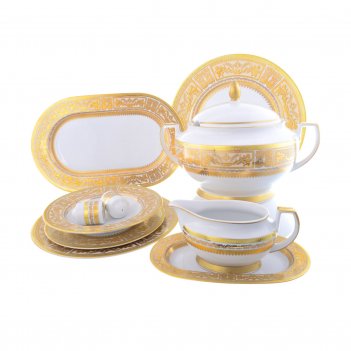   falkenporzellan diadem white creme gold 6  27 