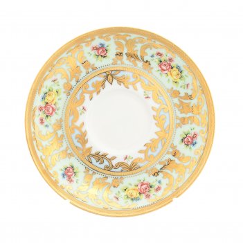   falkenporzellan vienna seladon gold
