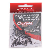    namazu pro rolling ribbed swivel, carbon,  2. test-65 