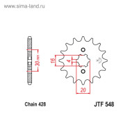   jt sprockets jtf548-13,  428, 13 