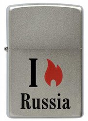  zippo flame russia  satin chrome,   -