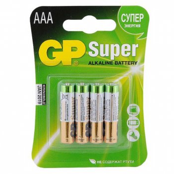  gp super alkaline aaa lr03-4bl (24a-2cr4) -   - 4   
