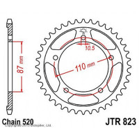   jtr823-39, r823-39, jt sprockets,  520, 39 