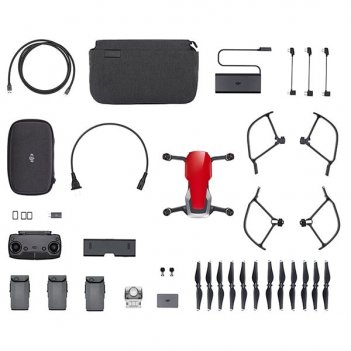  dji mavic air fly more combo (flame red, )   