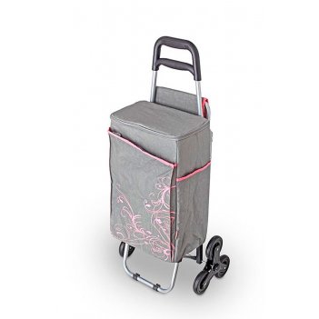 -   wheeled shopping trolley grey