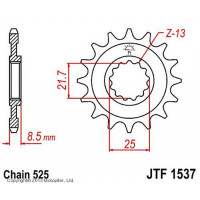   jtf1537-14, f1537-14, jt sprockets,  525, 14 