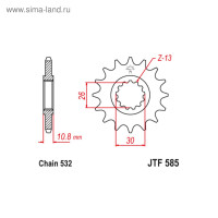   jt sprockets jtf585-17,  532, 17 