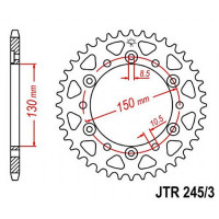   jt sprockets jtr245/3-43,  520, 43 