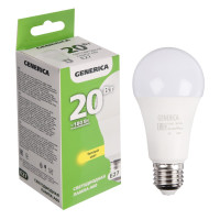  generica a60, 20 , , 3000 , e27, 230 , ll-a60-20-230-30-e27-g