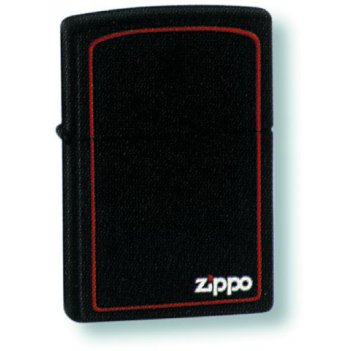 218zb  zippo blk w/border zippo