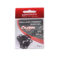  namazu pro rolling ribbed swivel, , carbon, test-110 ,  5 .